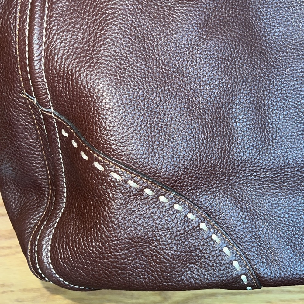 Francesco Biasia Brown Leather Tote Bag - Picture 3 of 9